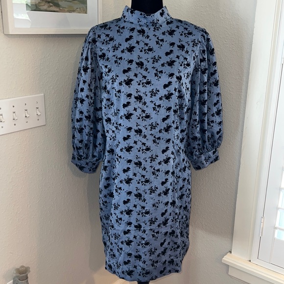 Code x Mode Dresses Code X Mode High Neck Puff Sleeve Dress Xl